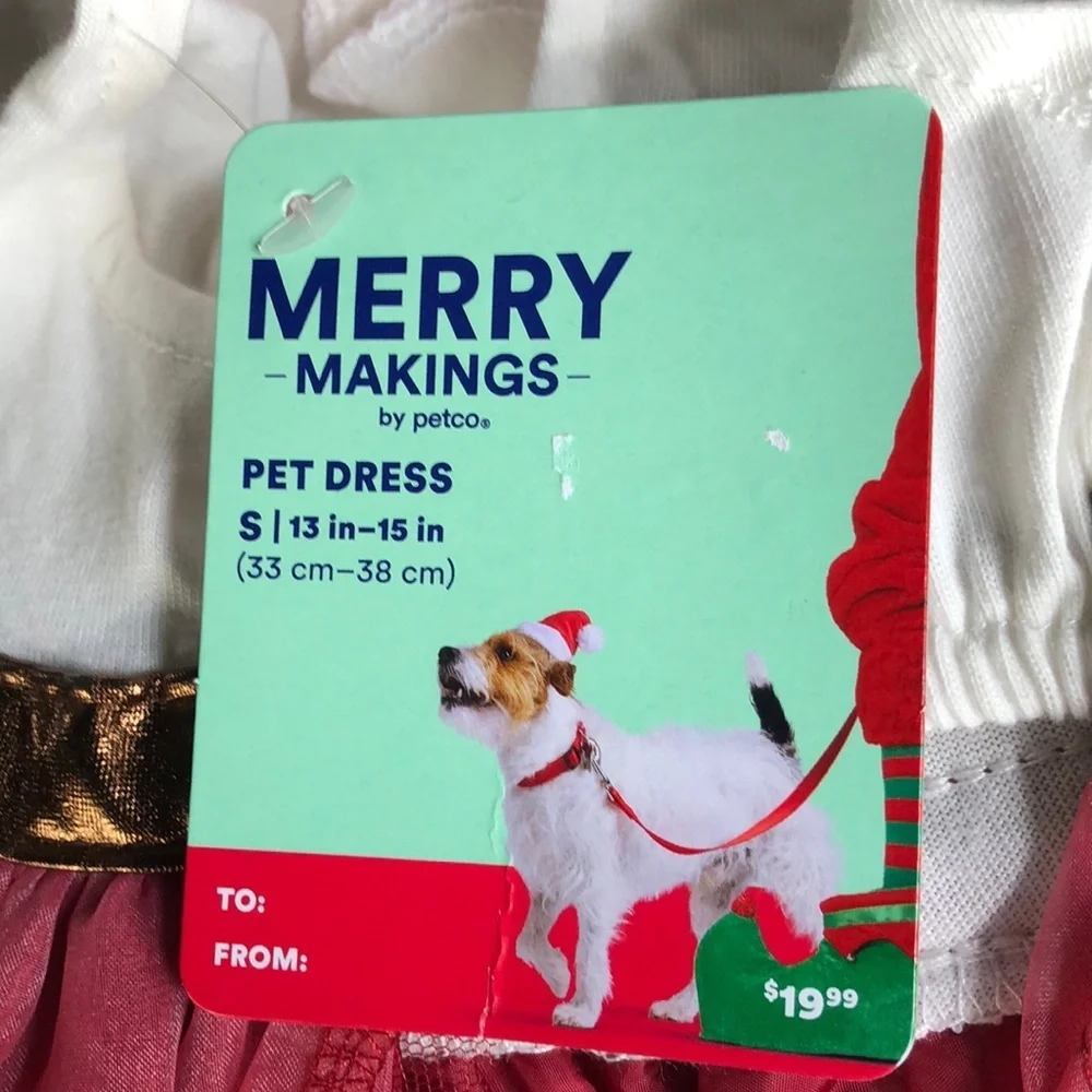 NWT Santa Baby Dog Christmas Dress S